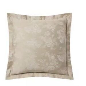 Lauren Ralph Lauren Mya European Pillow Sham Jacquard Cotton True Pearl $170 NWT